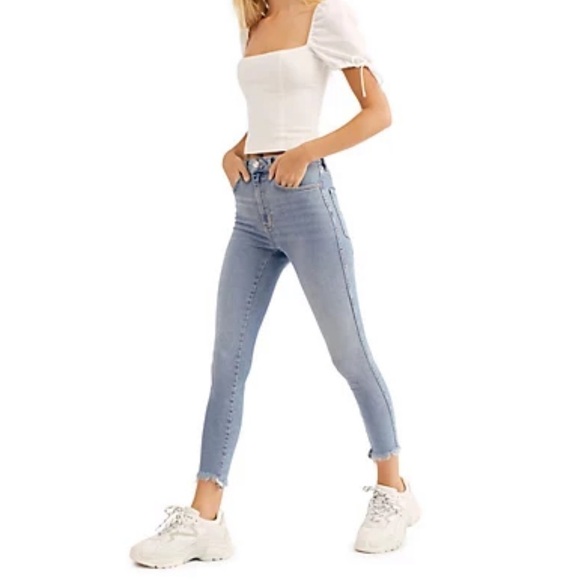 Free People Raw High Rise Jeggings in Indigo Size 27 - Picture 8 of 8